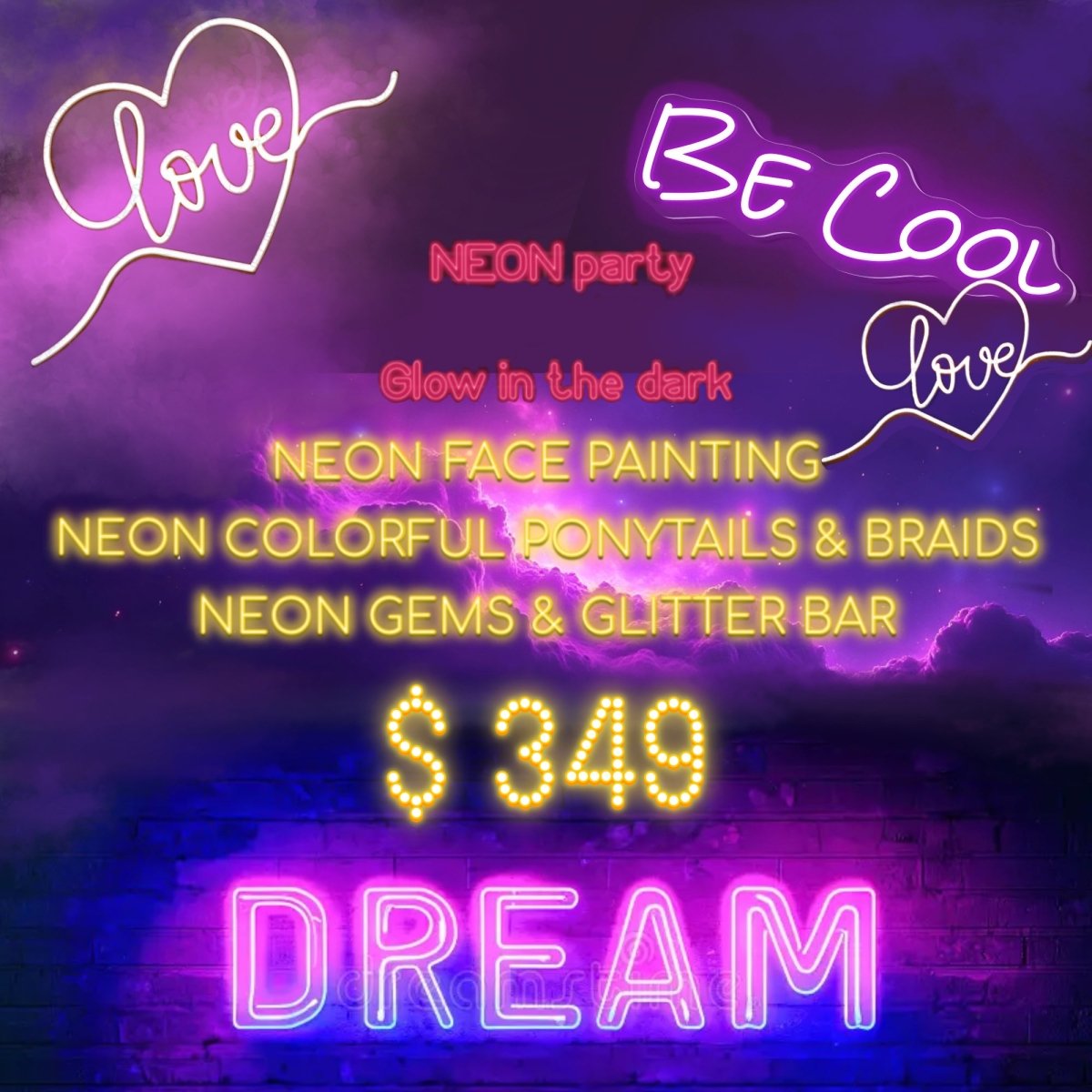 Miami Neon Party Package - Glow in the Dark Kids Birthday & Events for kids parties in Miami | My Store
